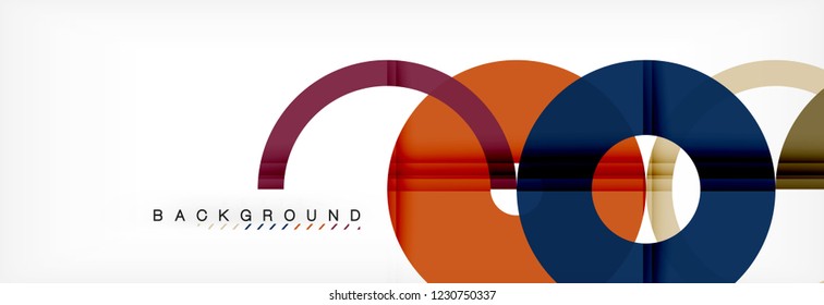 Geomtric modern backgrounds, rings abstract template, vector illustration