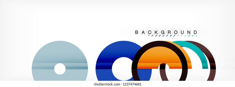 Geomtric modern backgrounds, rings abstract template, vector illustration