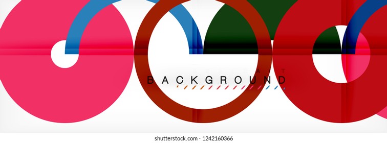 Geomtric modern backgrounds, rings abstract template, vector illustration