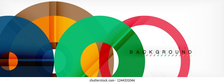 Geomtric modern backgrounds, rings abstract template, vector illustration