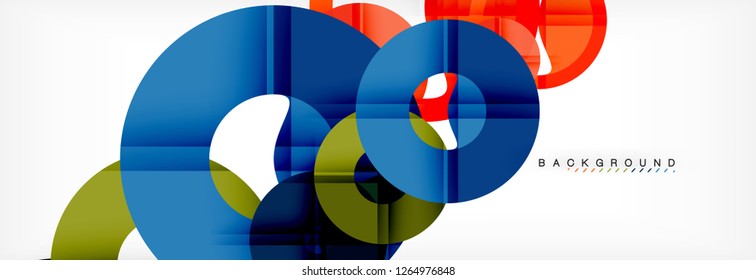 Geomtric modern backgrounds, rings abstract template, vector illustration