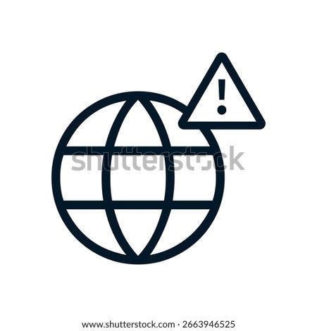 Geopolitical risk icon, Vector logo sign, Illustration, shape, design, UX UI icon, editable eps