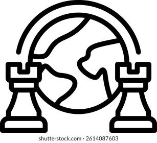 Geopolitics Icon Outline Vector Illustration