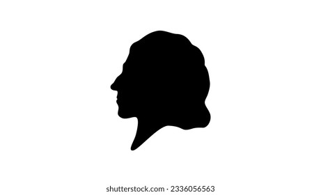 George Eliot silhouette, high quality vector