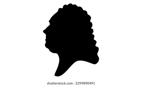 George Frideric Handel silhouette, hight qyality vector