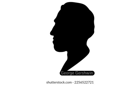 George Gershwin silhouette high quality vector