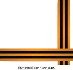 George ribbon frame, day of victory design element, vector eps10 illustration