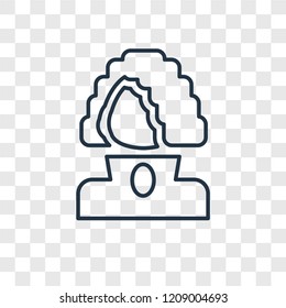 George washington concept vector linear icon isolated on transparent background, George washington concept transparency concept in outline style