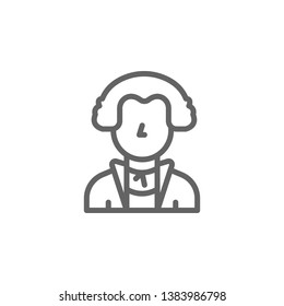 George Washington icon. Element of United States icon. Thin line icon for website design and development, app development. Premium icon