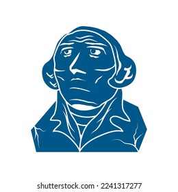 George Washington icon isolated flat