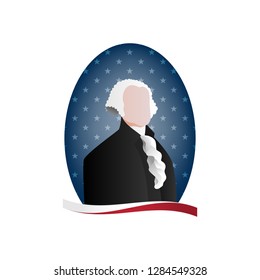 George Washington President, Happy Presidents Day, vector