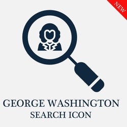 George Washington Search Icon. Editable George Washington Search Icon For Web Or Mobile.