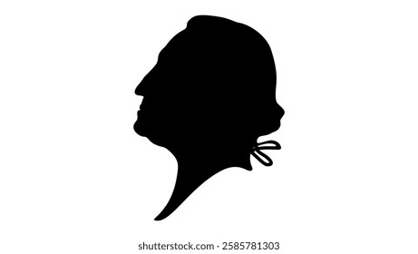 George Washington silhouette, high quality vector