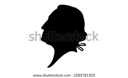 George Washington silhouette, high quality vector