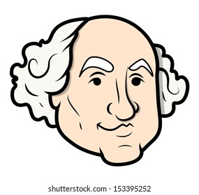 George Washington Vector Cartoon Clip-Art Vector