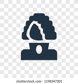 George washington vector icon isolated on transparent background, George washington transparency logo concept