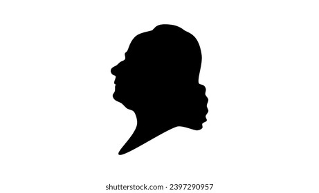 George Whitefield, schwarz, einzelne Silhouette