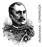 George Whitefield Davis was an engineer and Major General in the United States Army vintage line drawing or engraving illustration.