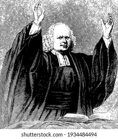 George Whitefield, Vintage Engraved Illustration