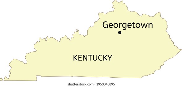 Georgetown City Location On Kentucky State Map