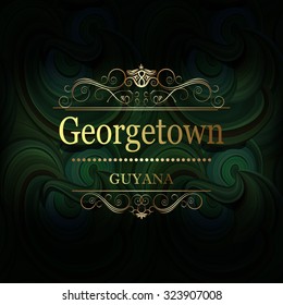 Georgetown, Guyana.Vintage frame.