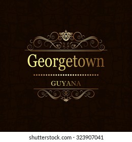 Georgetown, Guyana.Vintage frame.