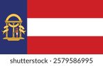 Georgia (1902-1906) Flag Vector Illustration Premium Quality