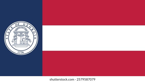 Georgia (1920-1956) Flag Vector Illustration Premium Quality