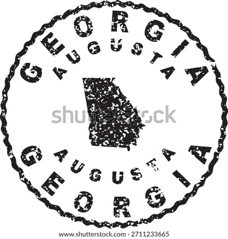 Georgia Augusta Round Seal Map Design