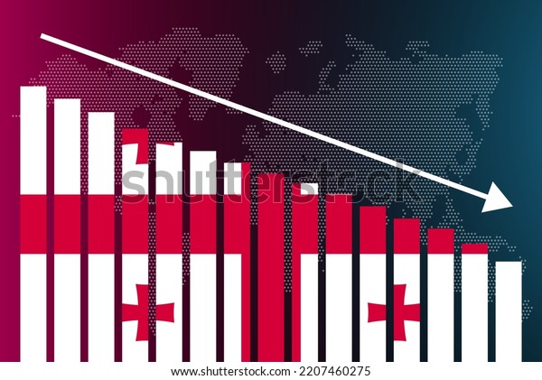 Georgia Bar Chart Graph Decreasing Values Stock Vector (Royalty Free ...