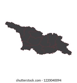 Georgia black map on white background vector