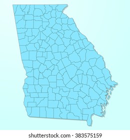 Georgia blue map on degraded background vector