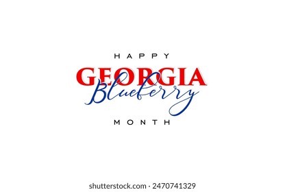 Georgia Blueberry Month Holiday Concept Vector