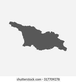 Georgia country border map