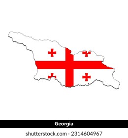 Georgien Land - Flaggenplan