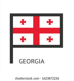 georgia country flag symbol icon with a white background