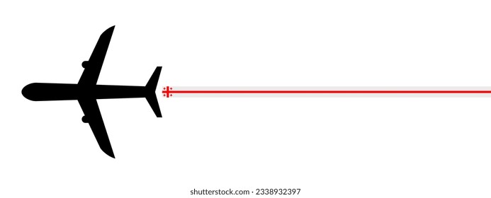 georgia country plane icon vector illustration. isolated on white background