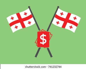 Georgia Emblem Dollar Bill Paper