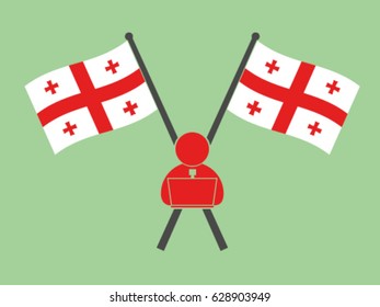 Georgia Emblem Office Worker