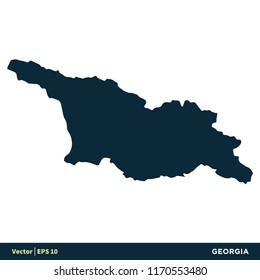 Georgia - Europe Countries Map Vector Icon Template Illustration Design. Vector EPS 10.