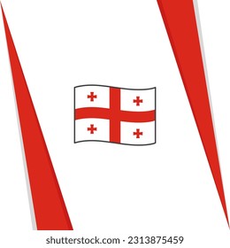 Georgia Flag Abstract Background Design Template. Georgia Independence Day Banner Social Media Post. Georgia Flag
