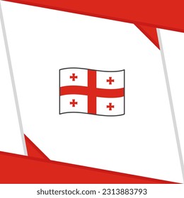 Georgia Flag Abstract Background Design Template. Georgia Independence Day Banner Social Media Post. Georgia Independence Day