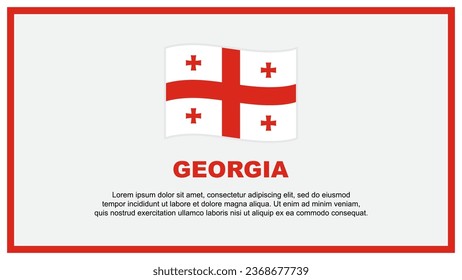 Georgia Flag Abstract Background Design Template. Georgia Independence Day Banner Social Media Vector Illustration. Georgia Banner