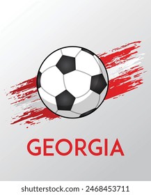 Georgia Flag with Brush Effect for Soccer Theme