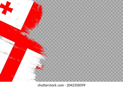 Georgia  flag with brush paint textured isolated  on png or transparent background,Symbol of Georgia,template for banner,promote, design,vector,top gold medal winner sport country
