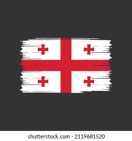 Georgia flag with brush stroke background