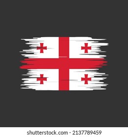 Georgia Flag Brush Strokes. National Flag
