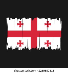 Georgia Flag Brush Strokes Vector