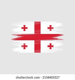 Georgia Flag Brush Vector Illustration