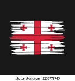 Ilustración del vector del pincel de bandera de Georgia
